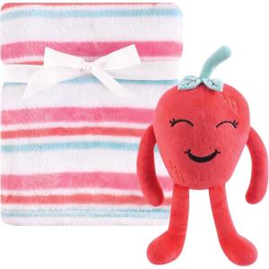 imageHudson Baby Unisex Baby Plush Blanket with Toy Paisley Elephant One SizeStrawberry