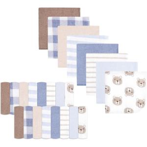 imageHudson Baby Unisex Baby Rayon from Bamboo Washcloth Bundle Sharks One SizeBear