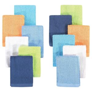imageHudson Baby Unisex Baby Rayon from Bamboo Woven Washcloths 12pk Pink Lilac One SizeBlue Orange Lime