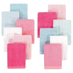 imageHudson Baby Unisex Baby Rayon from Bamboo Woven Washcloths 12pk Pink Lilac One SizeCoral Mint