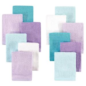 imageHudson Baby Unisex Baby Rayon from Bamboo Woven Washcloths 12pk Pink Lilac One SizePurple Mint