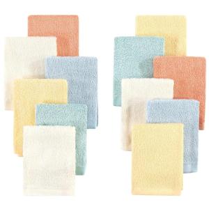 imageHudson Baby Unisex Baby Rayon from Bamboo Woven Washcloths 12pk Pink Lilac One SizeSoft Neutral