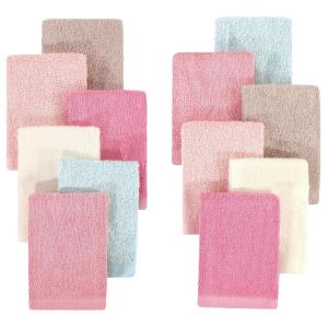 imageHudson Baby Unisex Baby Rayon from Bamboo Woven Washcloths 12pk Pink Lilac One SizeSoft Peony