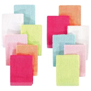 imageHudson Baby Unisex Baby Rayon from Bamboo Woven Washcloths 12pk Pink Lilac One SizeTropical