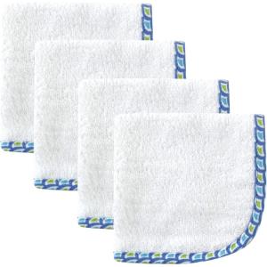 imageHudson Baby Unisex Baby Super Soft Cotton Washcloths Elephants One SizeBlue