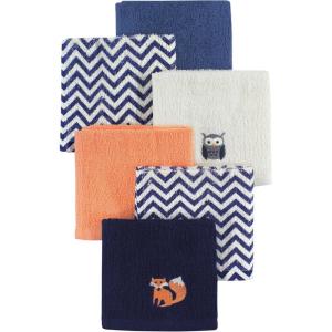 imageHudson Baby Unisex Baby Super Soft Cotton Washcloths Elephants One SizeForest