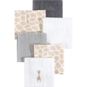 imageHudson Baby Unisex Baby Super Soft Cotton Washcloths Elephants One SizeGiraffe