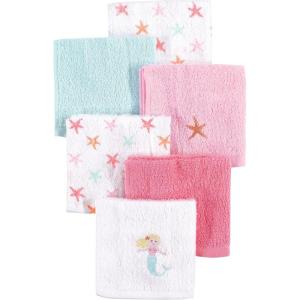 imageHudson Baby Unisex Baby Super Soft Cotton Washcloths Elephants One SizeMermaid
