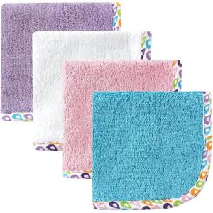 imageHudson Baby Unisex Baby Super Soft Cotton Washcloths Elephants One SizePurple