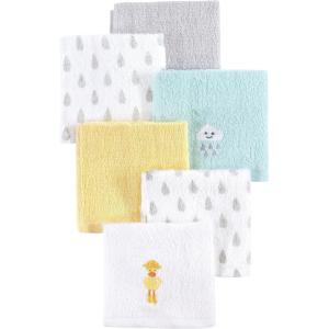 imageHudson Baby Unisex Baby Super Soft Cotton Washcloths Elephants One SizeRain Duck