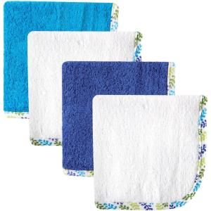 imageHudson Baby Unisex Baby Super Soft Cotton Washcloths Elephants One SizeSeaweed