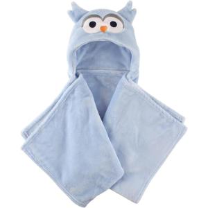 imageHudson Baby Unisex Baby and Toddler Hooded Animal Face Plush Blanket Orange Fox One SizeBlue Owl