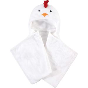 imageHudson Baby Unisex Baby and Toddler Hooded Animal Face Plush Blanket Orange Fox One SizeChicken