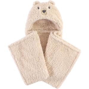 imageHudson Baby Unisex Baby and Toddler Hooded Animal Face Plush Blanket Orange Fox One SizeCozy Bear