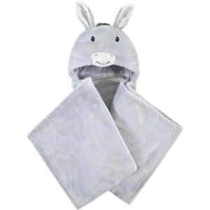 imageHudson Baby Unisex Baby and Toddler Hooded Animal Face Plush Blanket Orange Fox One SizeDonkey