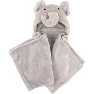 imageHudson Baby Unisex Baby and Toddler Hooded Animal Face Plush Blanket Orange Fox One SizeElephant
