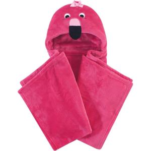 imageHudson Baby Unisex Baby and Toddler Hooded Animal Face Plush Blanket Orange Fox One SizeFlamingo