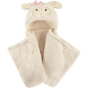 imageHudson Baby Unisex Baby and Toddler Hooded Animal Face Plush Blanket Orange Fox One SizeGirl Lamb