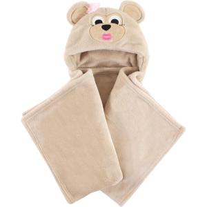 imageHudson Baby Unisex Baby and Toddler Hooded Animal Face Plush Blanket Orange Fox One SizeMiss Monkey