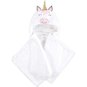 imageHudson Baby Unisex Baby and Toddler Hooded Animal Face Plush Blanket Orange Fox One SizeModern Unicorn