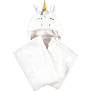 imageHudson Baby Unisex Baby and Toddler Hooded Animal Face Plush Blanket Orange Fox One SizeMulticolor Unicorn