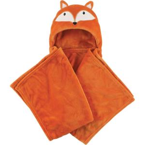 imageHudson Baby Unisex Baby and Toddler Hooded Animal Face Plush Blanket Orange Fox One SizeOrange Fox