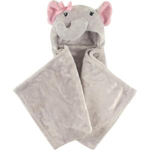 imageHudson Baby Unisex Baby and Toddler Hooded Animal Face Plush Blanket Orange Fox One SizePretty Elephant