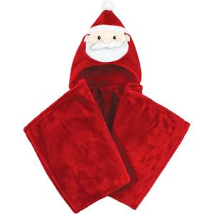 imageHudson Baby Unisex Baby and Toddler Hooded Animal Face Plush Blanket Orange Fox One SizeRed Santa