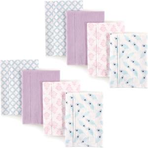 imageLayered Flannel Burp ClothPeacock Feathrs