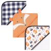 imageHudson Baby Unisex Baby 6Pc Cotton Rich Hooded Towels Bundle Set Orange Fox Fox One SizeOrange Fox Fox