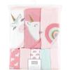 imageHudson Baby Unisex Baby Animal Hooded Towel 3pk and 15 Washcloths Unicorn One SizeUnicorn
