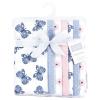 imageHudson Baby Unisex Baby Cotton Flannel Burp Cloths 7Pack Beautiful Butterfly One SizePink
