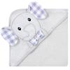 imageHudson Baby Unisex Baby Cotton Rich Hooded Towels Fawn One SizeGingham Elephant