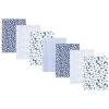 imageHudson Baby Unisex Baby Cotton Flannel Burp Cloths 7Pack Blue Cosmos One Size