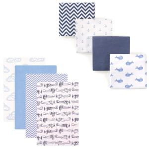 imageFlannel Receiving Blanket 8PackAirplaneBlue Whale