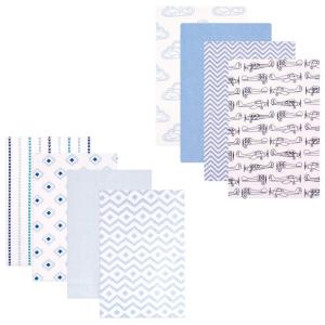 imageFlannel Receiving Blanket 8PackAirplaneBoy Modern