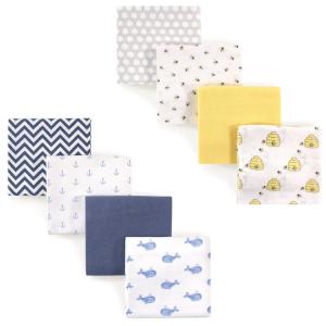 imageFlannel Receiving Blanket 8PackBlue WhaleBees