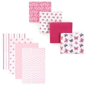 imageFlannel Receiving Blanket 8PackGirl ModernButterflies