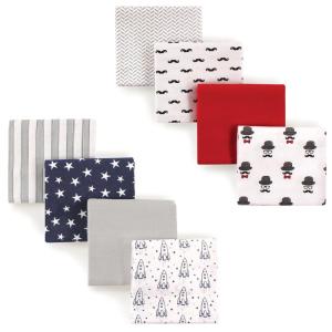 imageFlannel Receiving Blanket 8PackRocket ShipMustacheHat