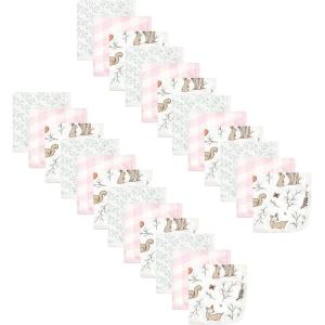 imageHudson Baby Unisex Baby 24Pc Cotton Muslin Washcloths Forest Animals One SizeEnchanted Forest