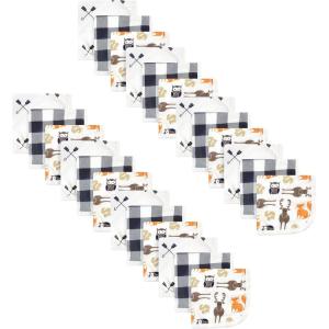 imageHudson Baby Unisex Baby 24Pc Cotton Muslin Washcloths Forest Animals One SizeForest