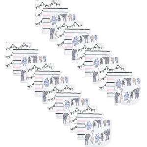 imageHudson Baby Unisex Baby 24Pc Cotton Muslin Washcloths Forest Animals One SizePink Safari