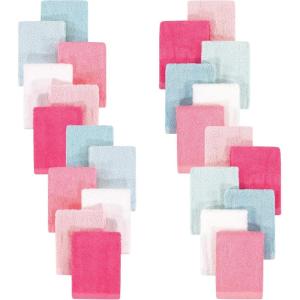 imageHudson Baby Unisex Baby 24Pc Rayon from Bamboo Woven Washcloths Soft Neutral One SizeCoral Mint