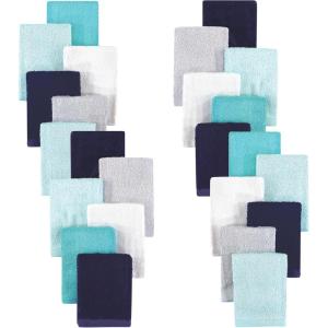 imageHudson Baby Unisex Baby 24Pc Rayon from Bamboo Woven Washcloths Soft Neutral One SizeNavy Teal