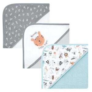 imageHudson Baby Unisex Baby Cotton Rich Hooded Towels Fawn One SizeAlphabet