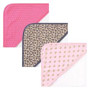 imageHudson Baby Unisex Baby Cotton Rich Hooded Towels Fawn One SizeLeopard
