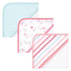 imageHudson Baby Unisex Baby Cotton Rich Hooded Towels Fawn One SizeLlama