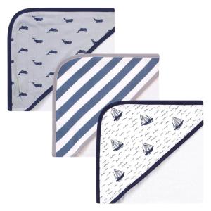 imageHudson Baby Unisex Baby Cotton Rich Hooded Towels Fawn One SizeSailboat