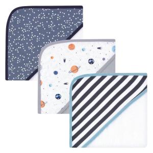 imageHudson Baby Unisex Baby Cotton Rich Hooded Towels Fawn One SizeSpace