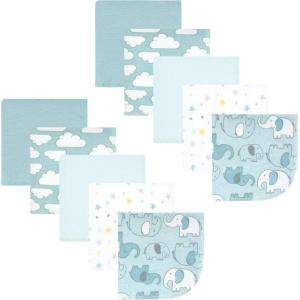imageHudson Baby Unisex Baby Flannel Washcloths Boy Woodland Pals 12Pk One SizeBoy New Elephant 10pk